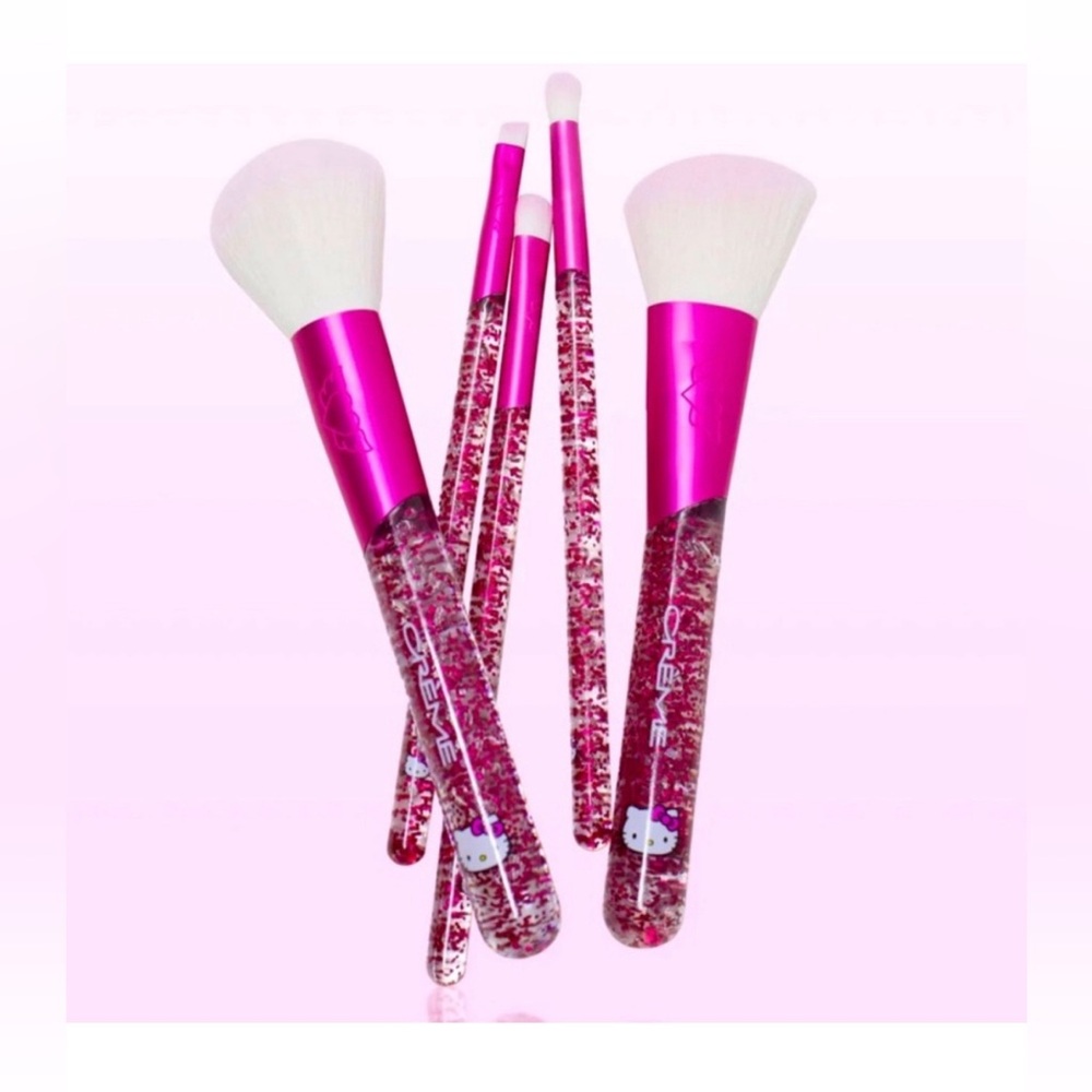 NWT ⚜️🩷⚜️ The Crème Shop Hello Kitty Y2K Luv Wave Brush Collection Set of 5 Pcs - Picture 6 of 7